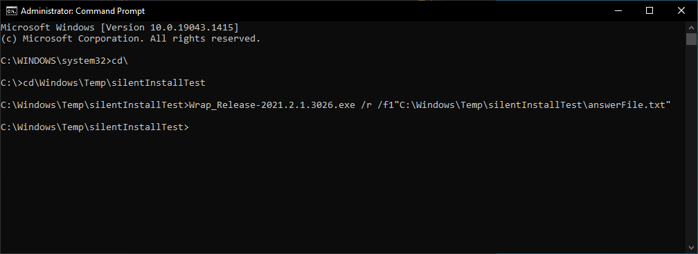 Silent Installation/Uninstallation Instructions