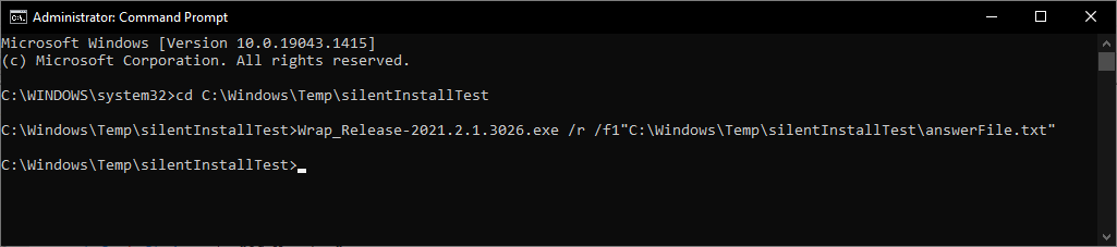 Silent Installation/Uninstallation Instructions